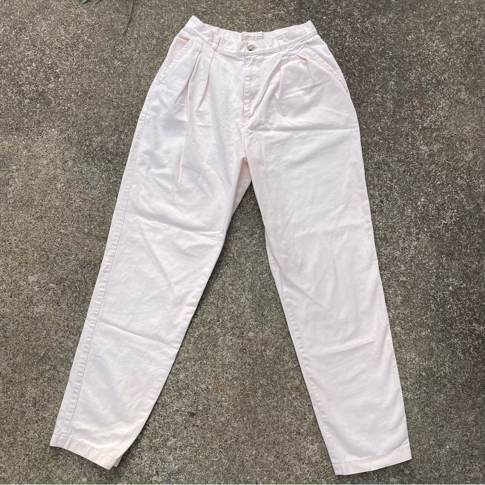 Pleated light pink pants!